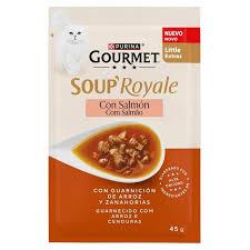 Snack Líquido para Gato Adulto Soup Royale Salmão Purina Gourmet