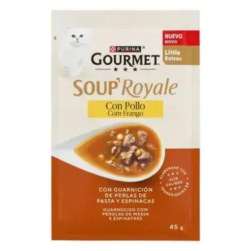 Snack Líquido para Gato Adulto Soup Royale Frango Purina Gourmet