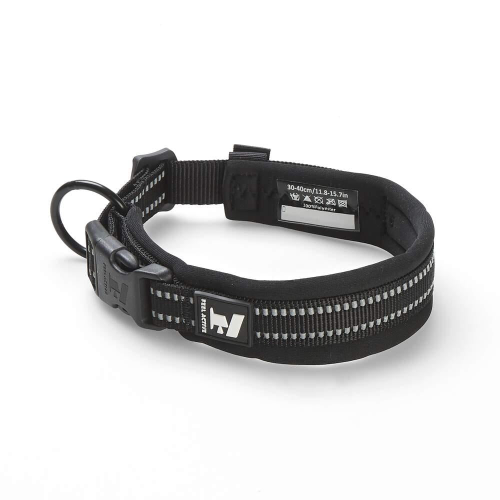 Coleira para Cão Almofadada Preta 35 - 45 cm Feel Active
