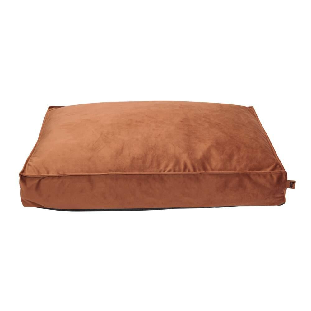 Cama para Cão Ortopédica em Veludo Laranja Basic
