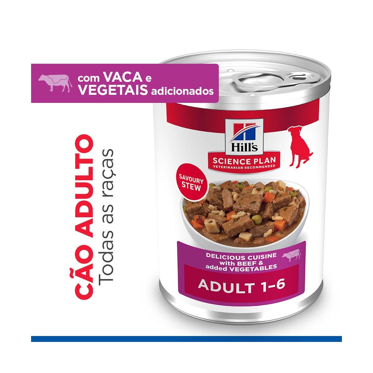 Comida Húmida para Cão Adulto Vaca e Vegetais Hills Science Plan