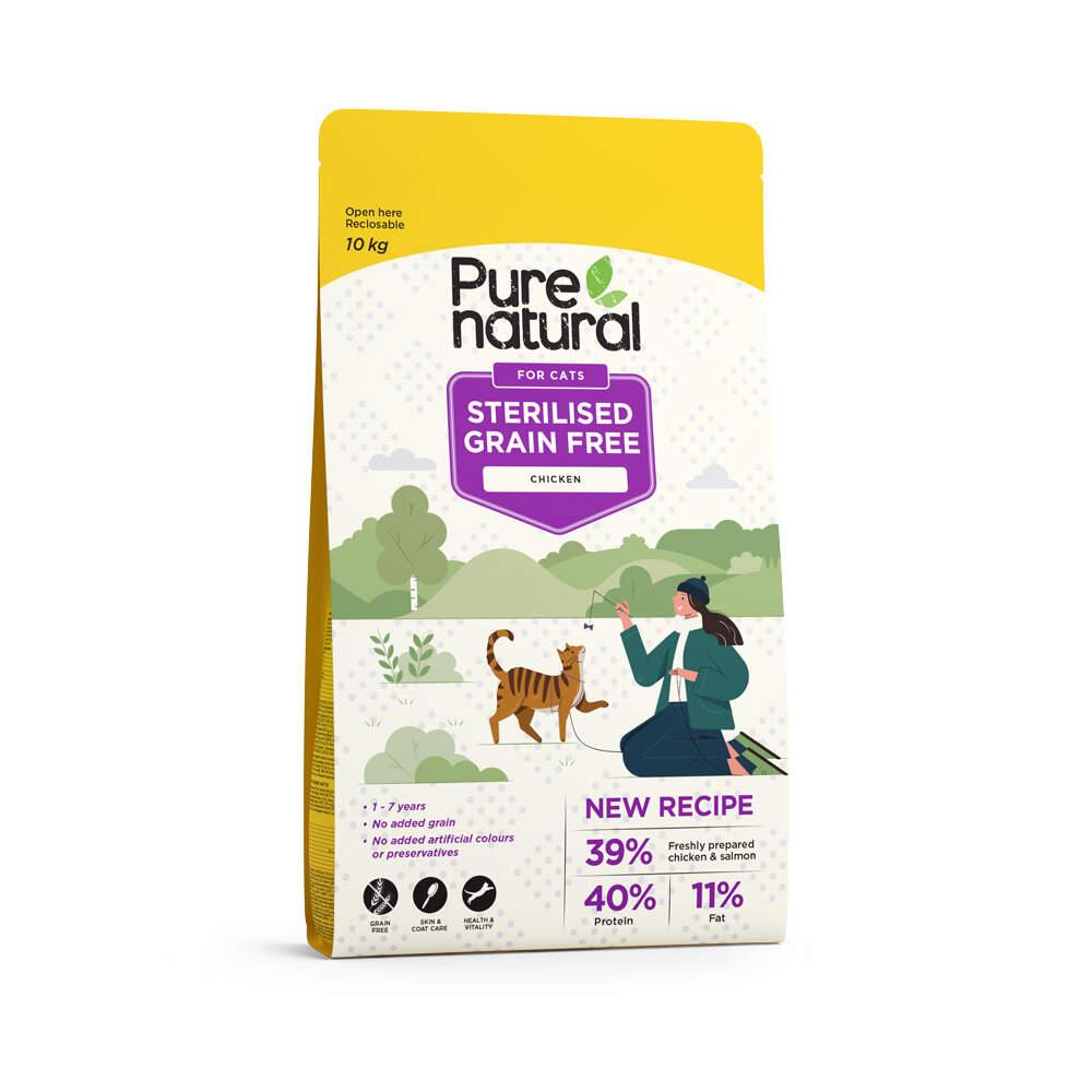 Ração para Gato Esterilizado Grain Free Frango Purenatural
