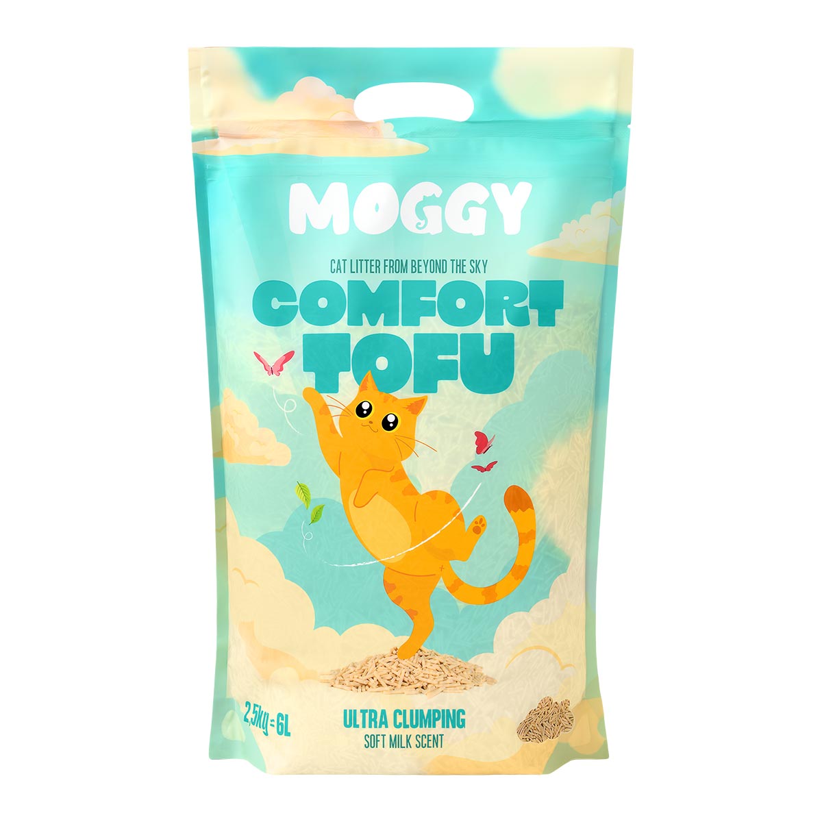 Areia Aglomerante Comfort Tofu Moggy