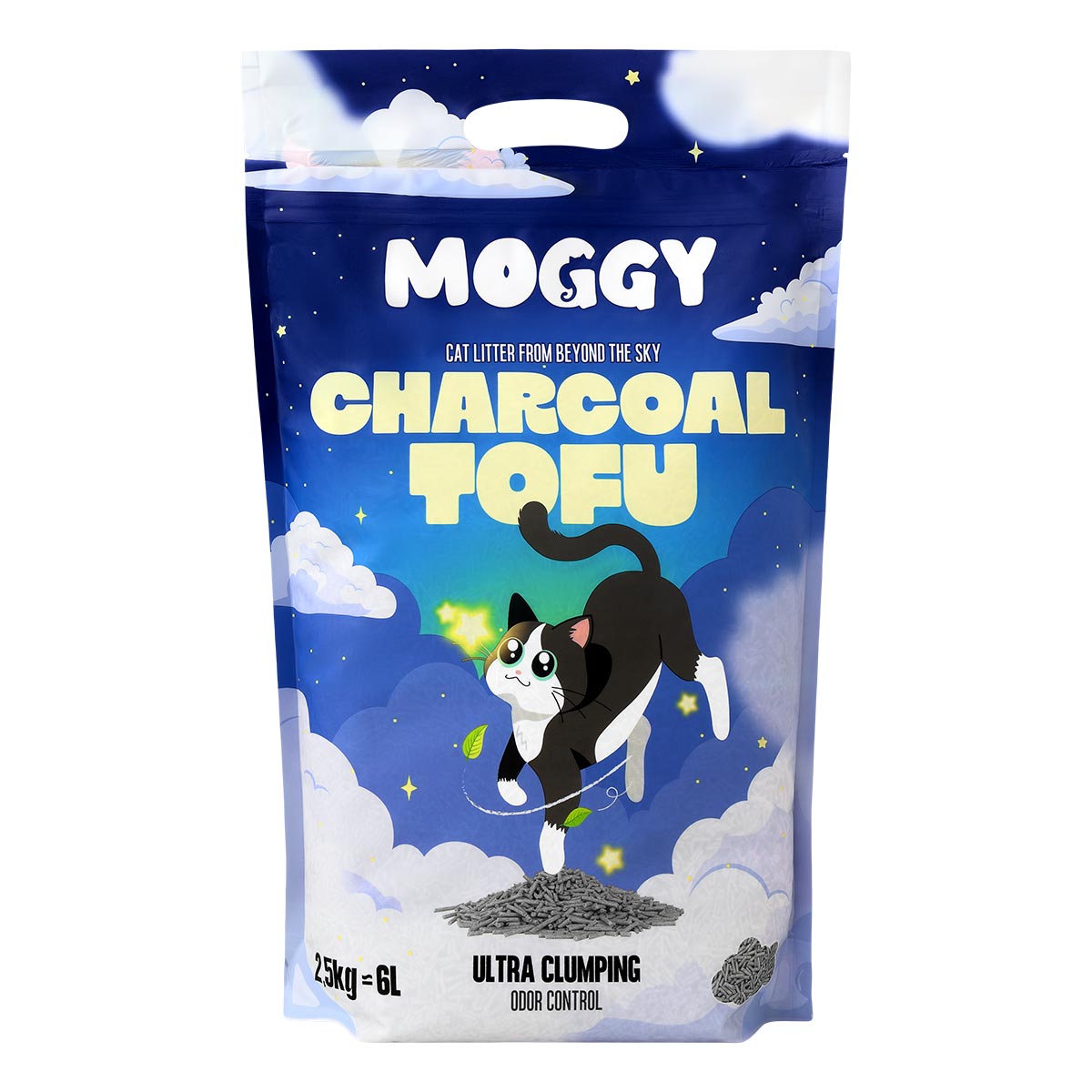 Areia Aglomerante Charcoal Tofu Moggy