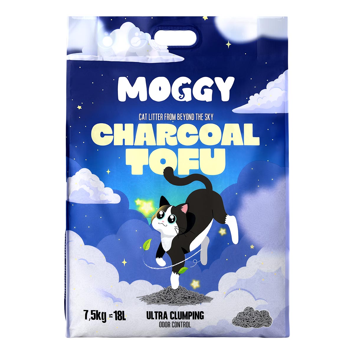 Areia Aglomerante Charcoal Tofu Moggy
