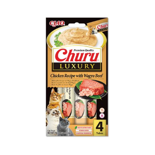 Snack Líquido para Gato Frango e Carne Wagyu Churu Luxury
