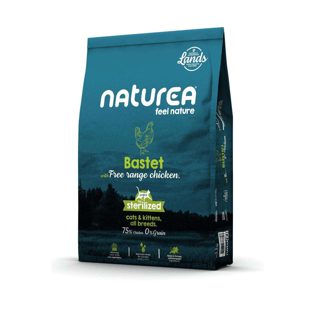 Ração para Gato Esterilizado Lands Bastet Frango Naturea