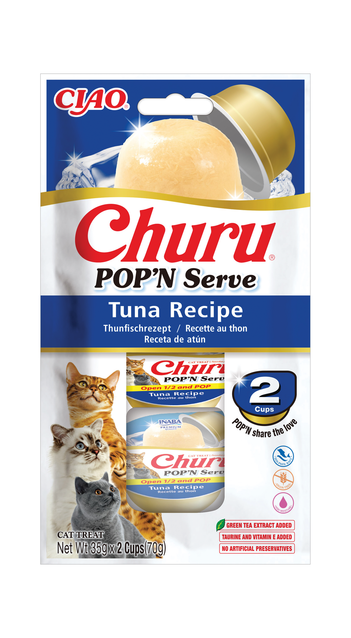 Snack para Gato Pop 'N Serve Atum Churu