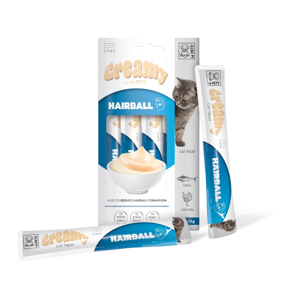 Snack para Gato Creamy Hairball Atum e Frango M-Pets