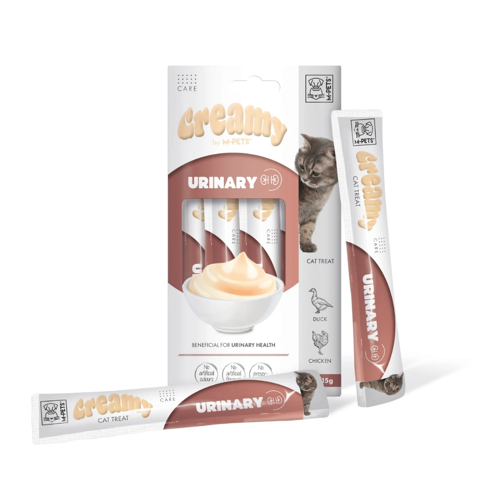 Snack para Gato Creamy Urinary Pato e Frango M-Pets