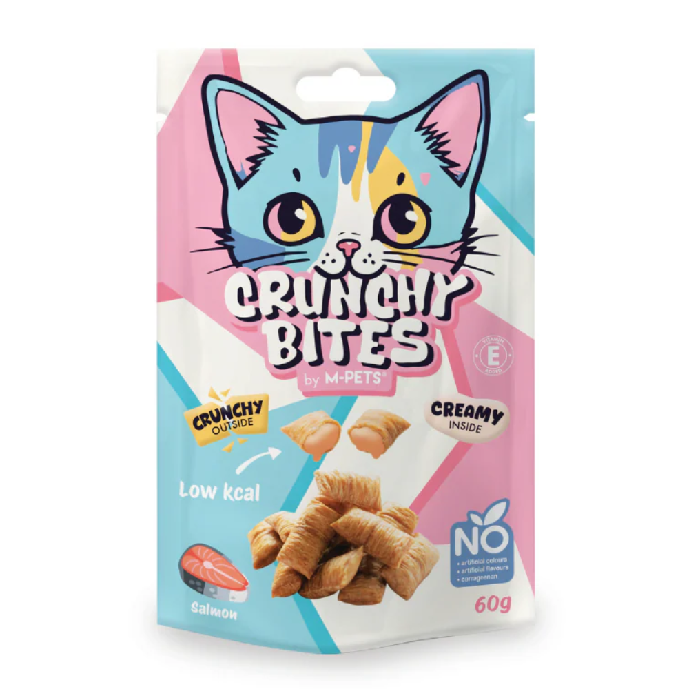Snack para Gato Crunchy Bites Salmão M-Pets