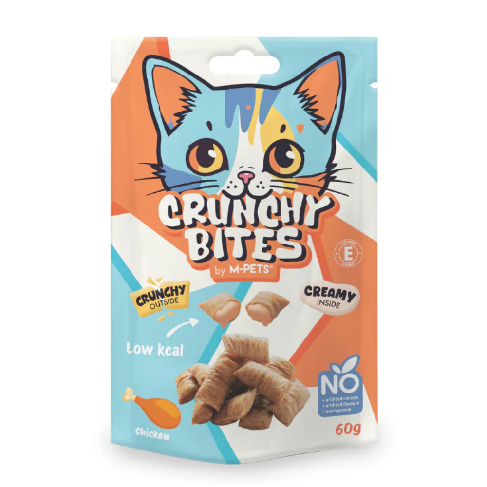 Snack para Gato Crunchy Bites Frango M-Pets