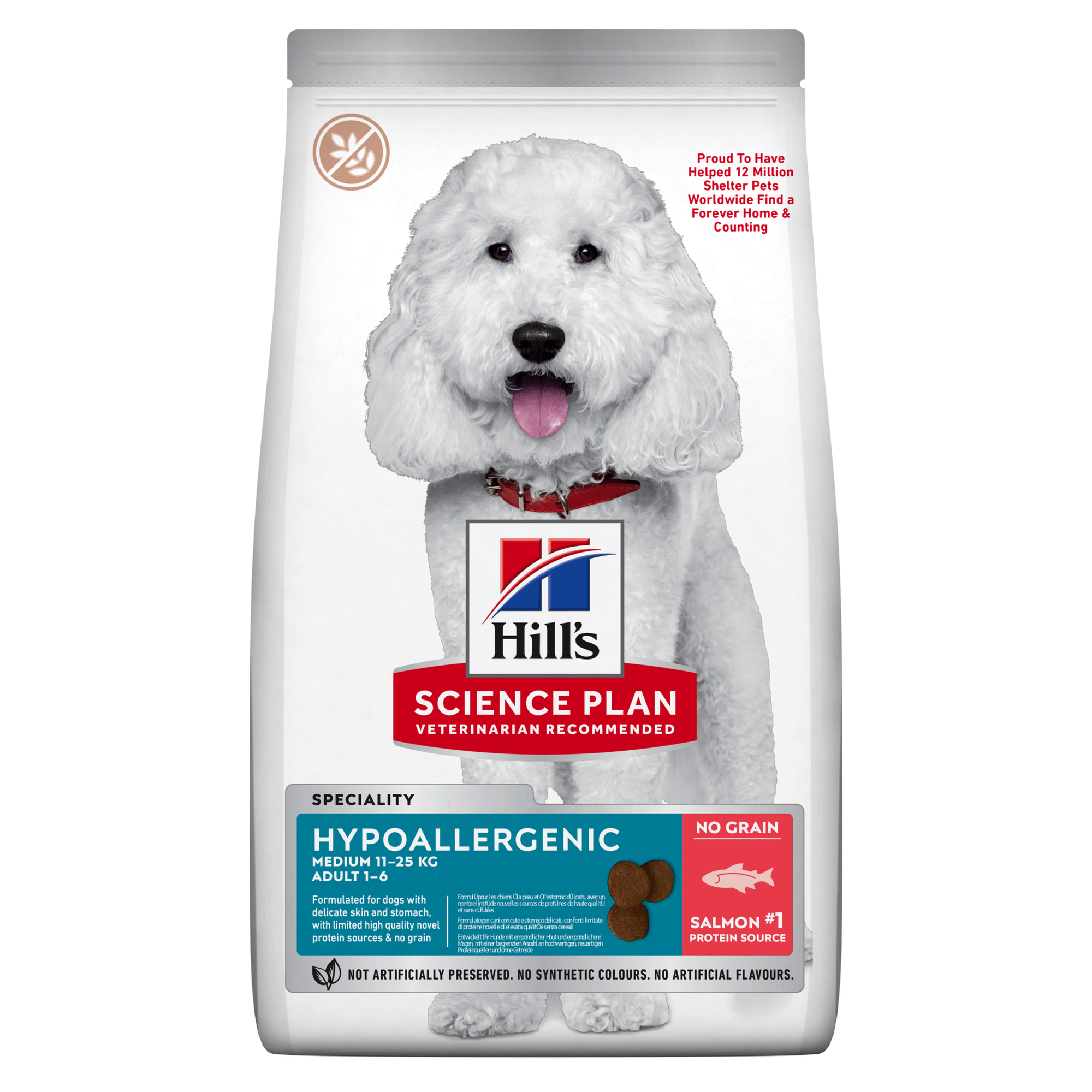 Ração para Cão Adulto Médio Science Plan Hypoallergenic Salmão e Atum