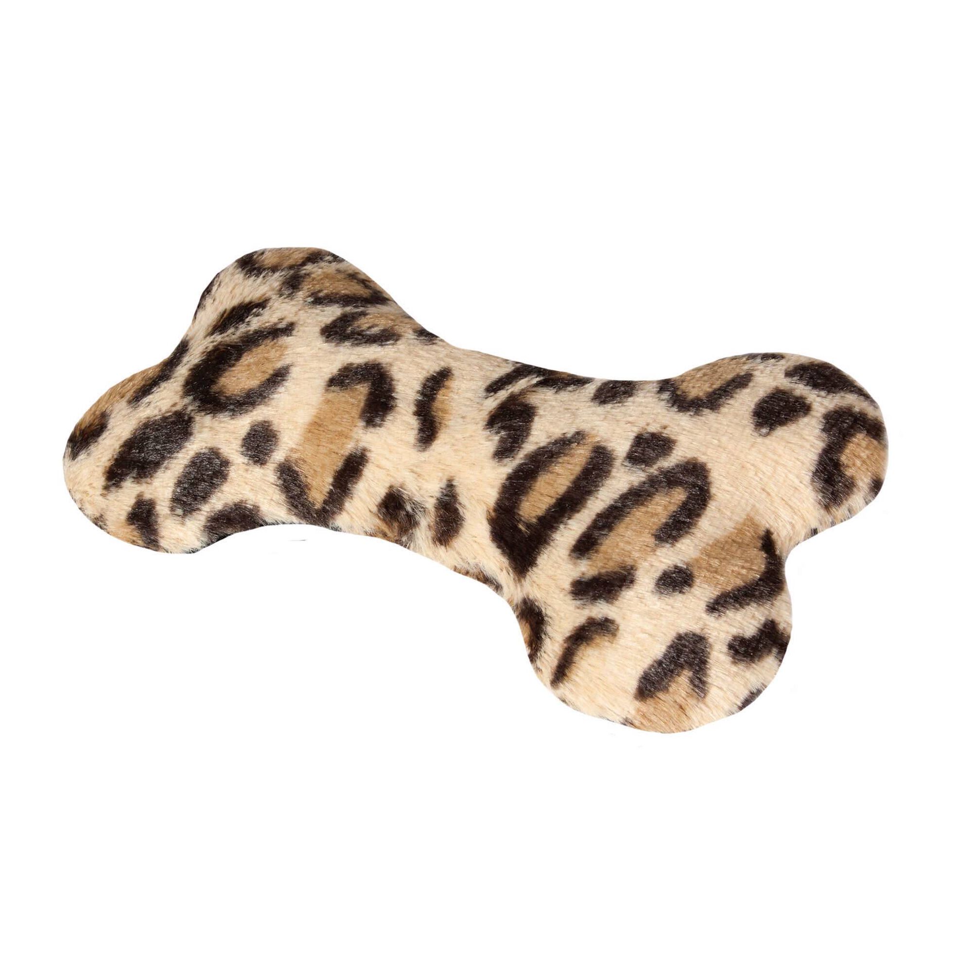 Brinquedo para Cão Peluche Osso Leopardo