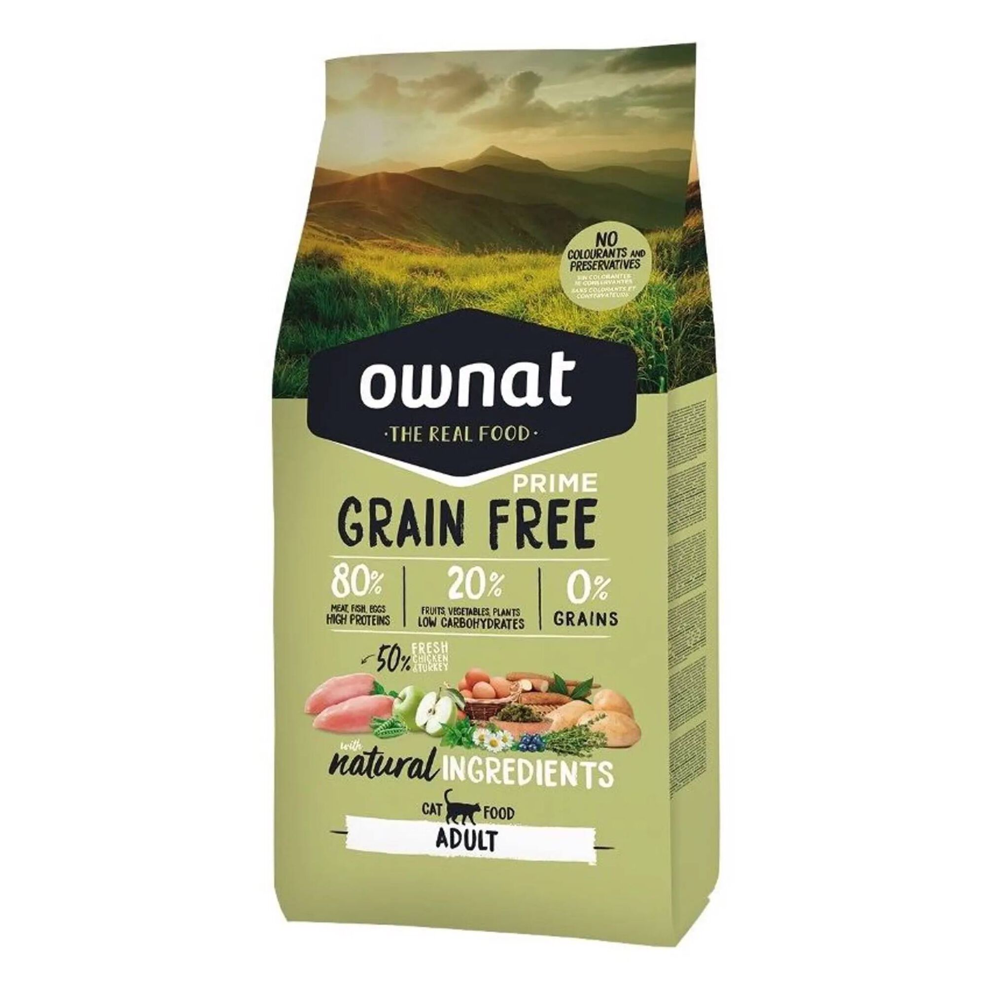 Raçao para Gato Adulto Prime Grain Free