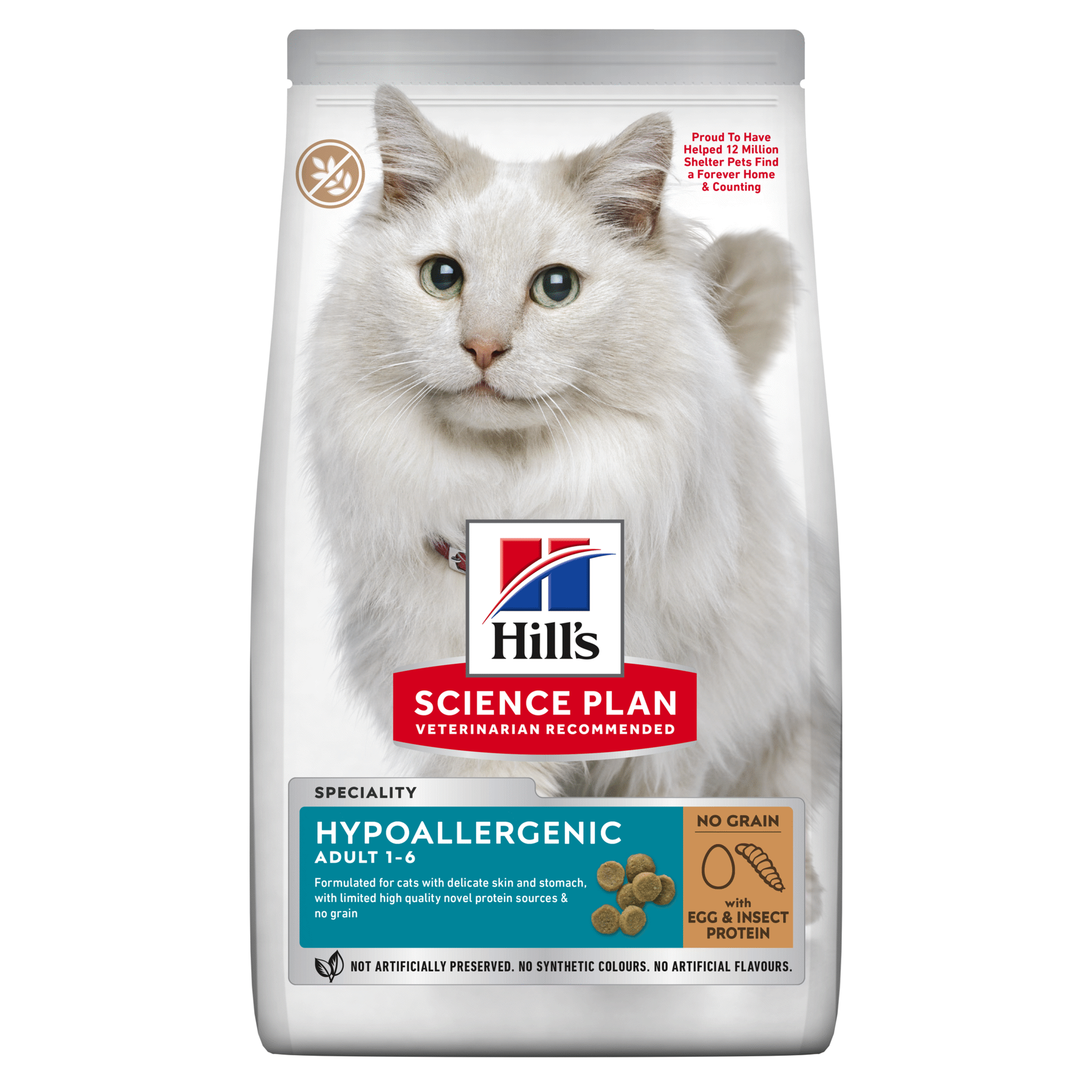 Ração para Gato Adulto Science Plan Hypoallergenic Ovo e Insetos