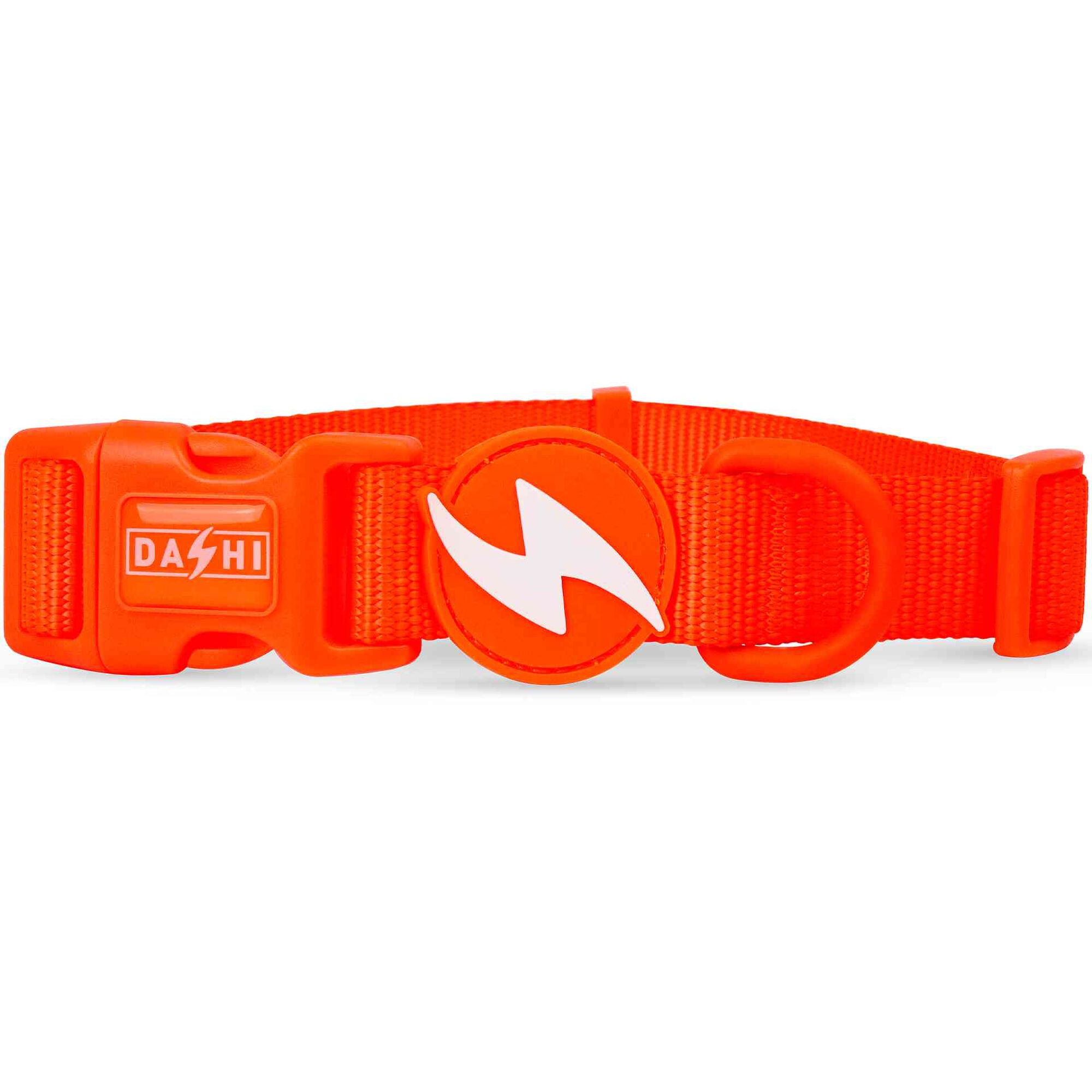 Coleira para Cão Laranja Neon XS